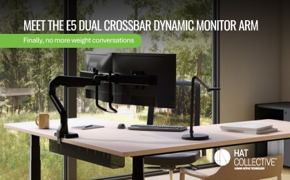 Meet the E5 dual crossbar dynamic Monitor arm