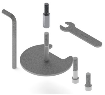 Humanscale Bolt Through Conversion Plate & Bolt to suit M2.1 Dual and Mflex monitor arms