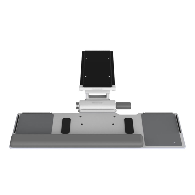 Humanscale Keyboard Tray System, 6F Mechanism for Height Adj Surfaces, Big Platform with Slim Palm Support and 14" Track in White