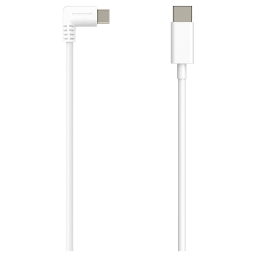 BOSSTAB CABLE RIGHT-ANGL USB-C TO USB-C WHITE 2M