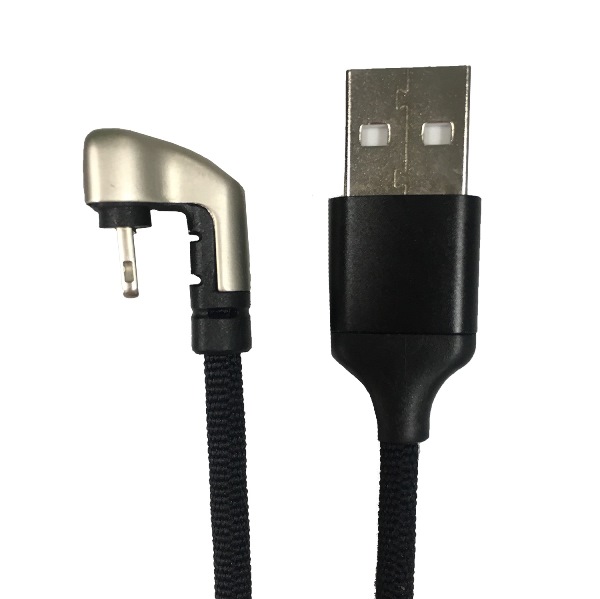 CABLE LIGHTNING TO USB/A 180 DEGREES BLACK 1M