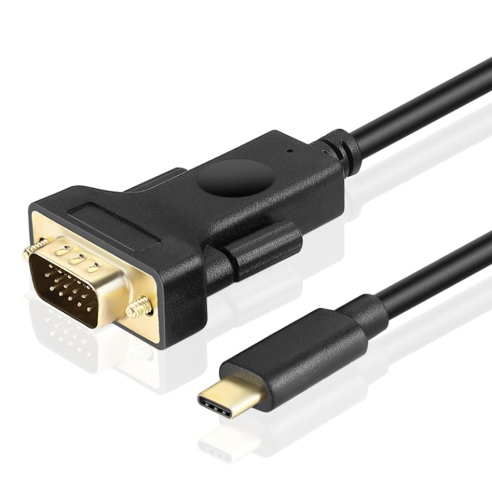 CABLE USB-C MALE TO VGA HD15M 2M