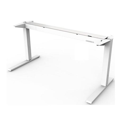 Humanscale Float Base Only (No Top) in Large, Mounted Counterbalance Mechanism in White, suitable for table tops 1500-1800mm wide and 800mm deep