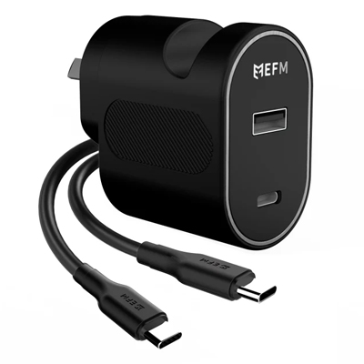 EFM USB-C Dual Port Wall Charger 30W He10-W+