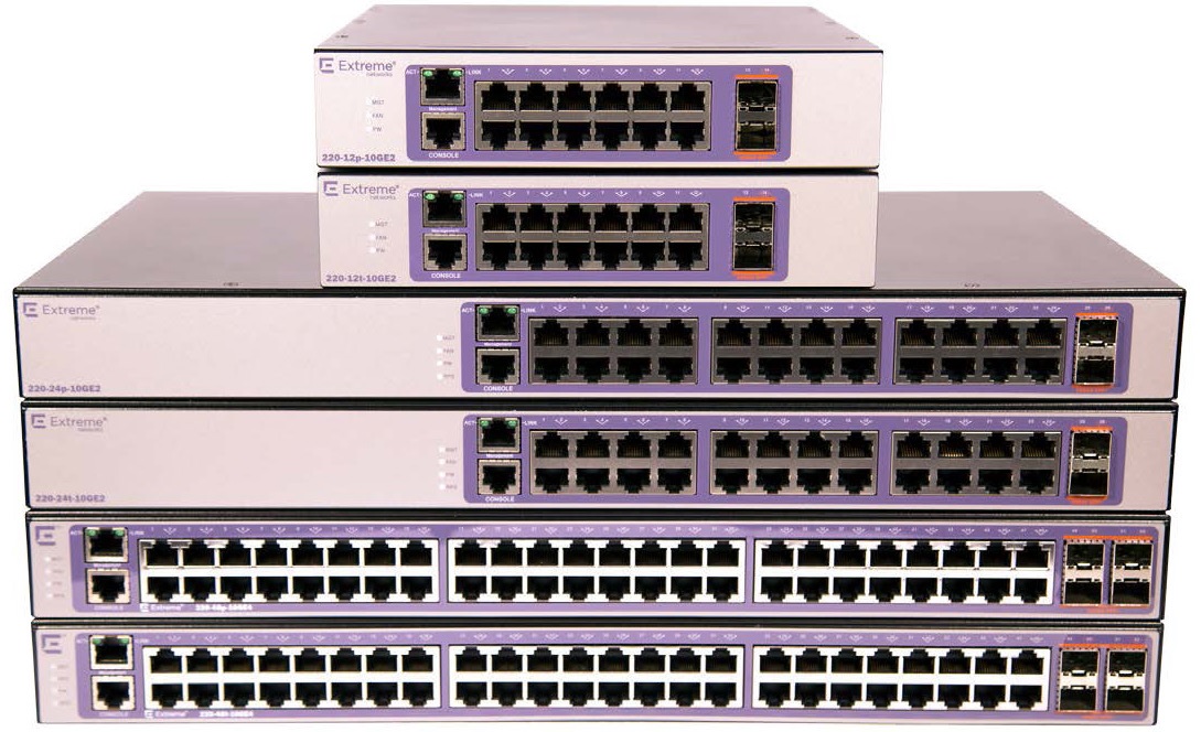 EXTREME SWITCH 220-12P-10GE2 12-PORT POE+ 2X 10GBE