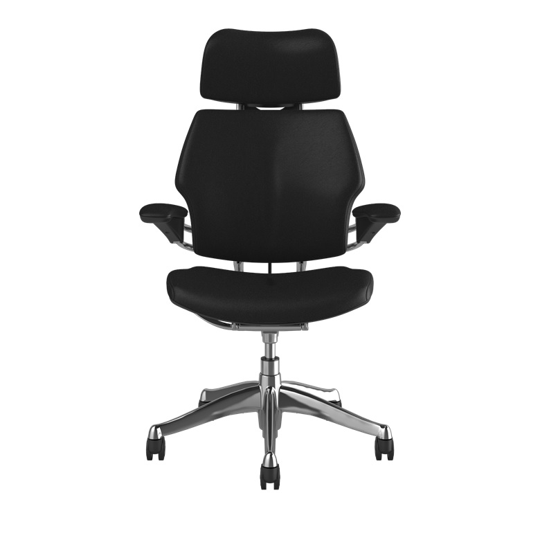 HUMANSCALE CHAIR FREEDOM HR SDTARMS TLTH-BLK ALU