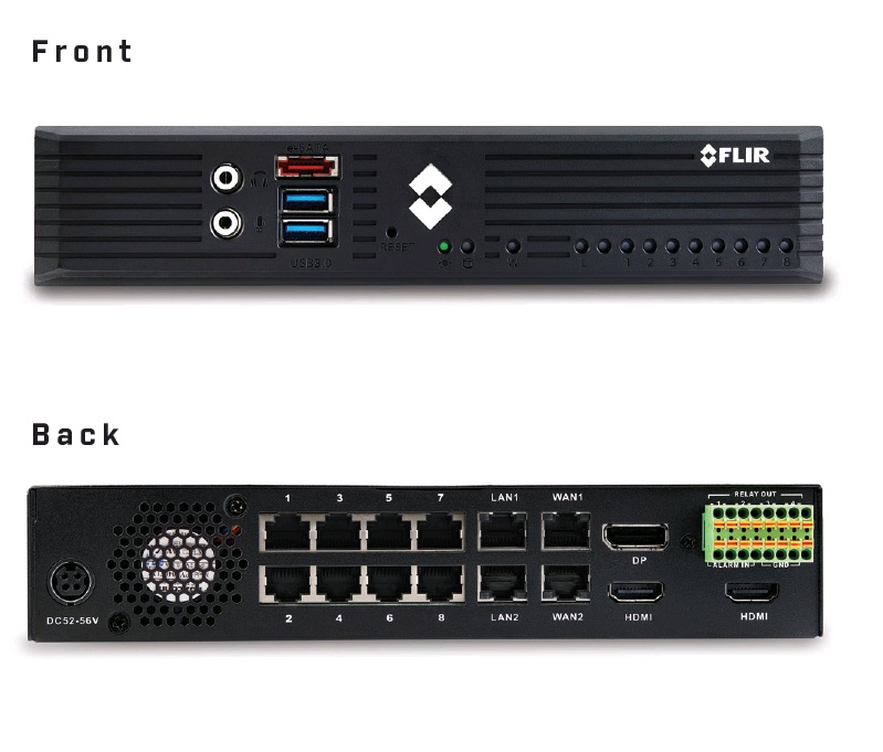 FLIR NVR EDGE SERVER 12TB 8-PORT/POE