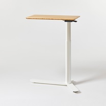 HUMANSCALE FLOAT MINI TABLE W/ BAMBOO TOP WHI