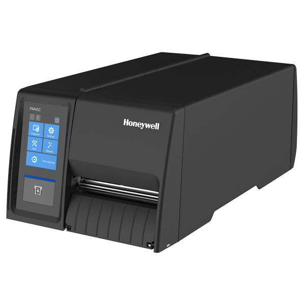 Honeywell PM45 Printer, Direct Thermal, 203 DPI, Full Touch Display, Ethernet, Long Door, Fixed Hanger, Rewinder + Label taken sensor, No Power Cord