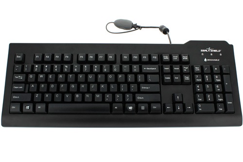 Seal Shield Silver Seal Medical Keyboard, 104 Keys, IP68, USB, Black