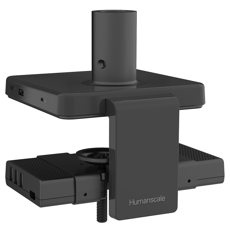 Humanscale MConnect2 Technology Dock in 60W with M2.1 Tech Stem in Black