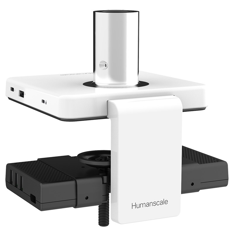 Humanscale MConnect2 Technology Dock in 60W with M2.1 Tech Stem in White