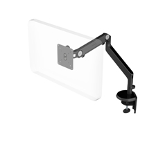 Humanscale M2 Single Monitor Arm using an Angled/Dynamic light arm link, Clamp Mount in Black