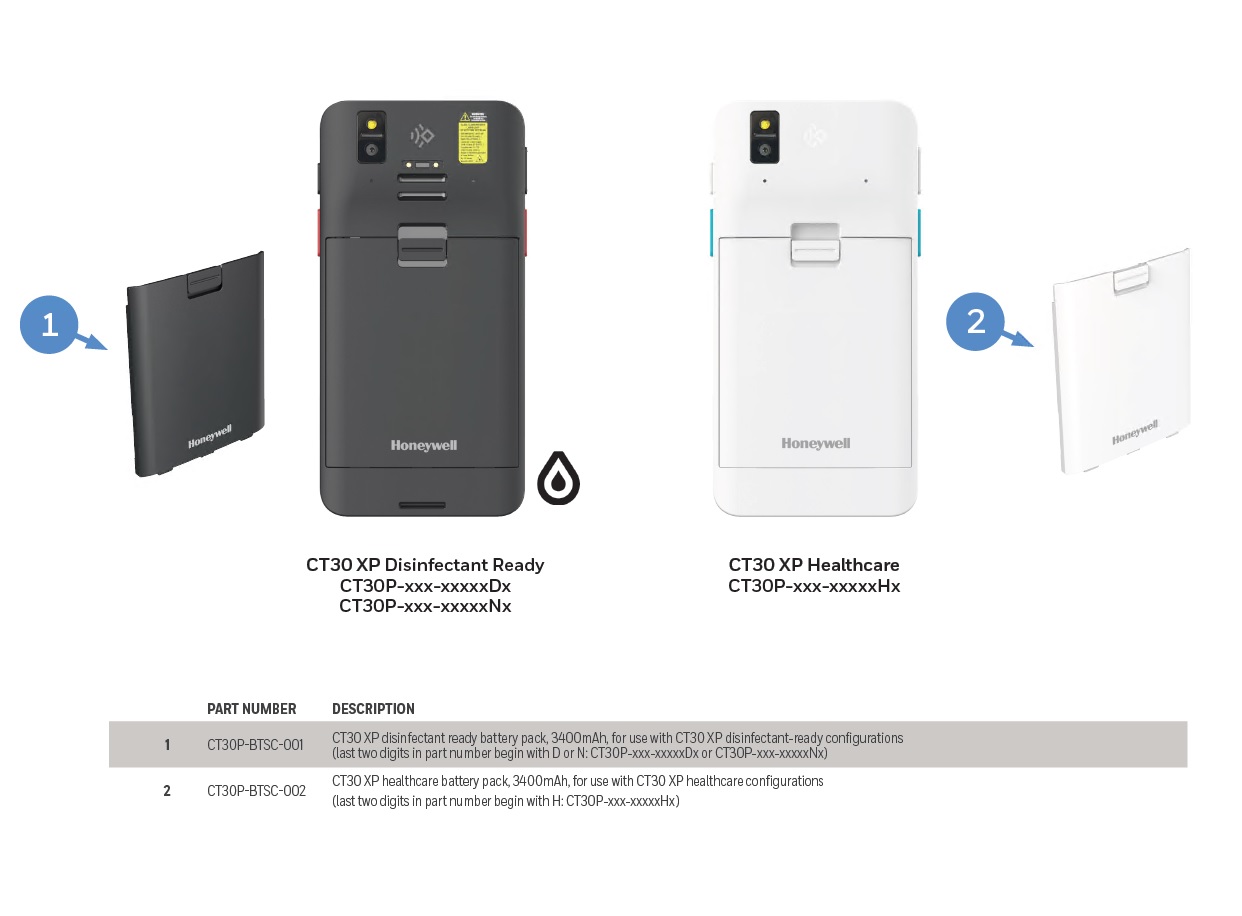 HONEYWELL BATTERY STD 3400MAH CT30XP DRH