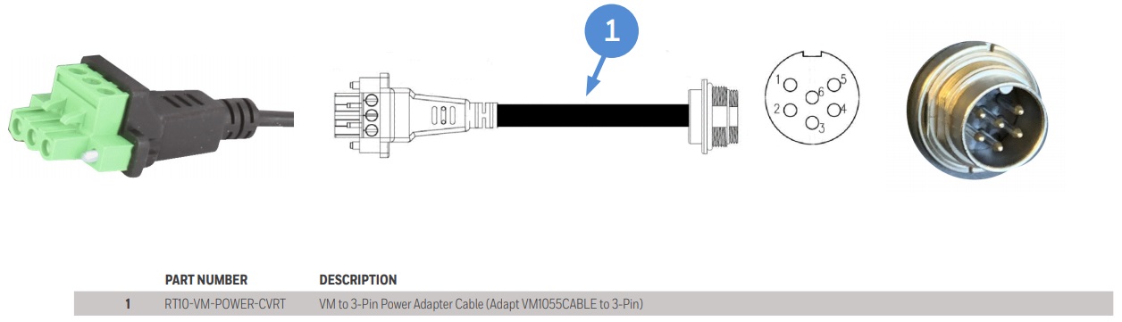 HONEYWELL CABLE VM TO 3-PIN POWER ADAPTER CBL RT10