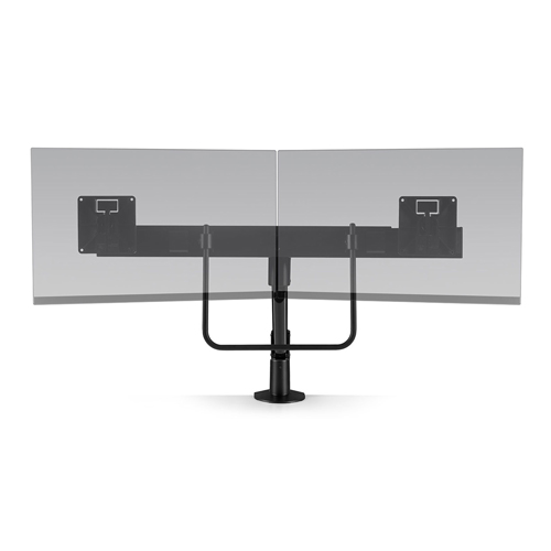 HAT Collective 7000 Dual/Crossbar Monitor arm with Handle and top down clamp - Supports two monitors with a combined weight of 2-12.7kg