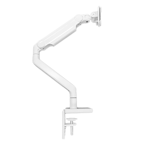 Humanscale M2.1 Single Monitor Arm using an Angled/Dynamic arm link, Clamp Mount in All White