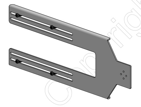 SPACEPOLE SCREEN ADD-ON BRKT VESA FOR 15IN SCN BLK