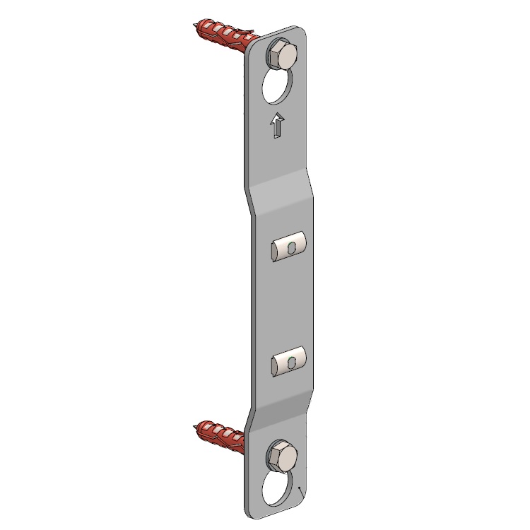 SPACEPOLE RAIL WALL BRACKET NON-TILT