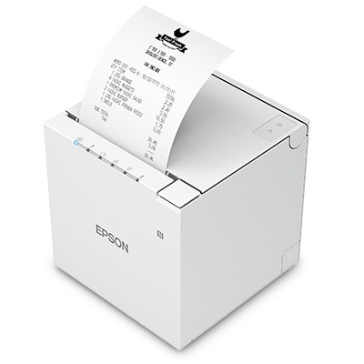 EPSON TM-M30III White Receipt Printer with Built-In USB & Ethernet. Power Supply  & Cable Included.