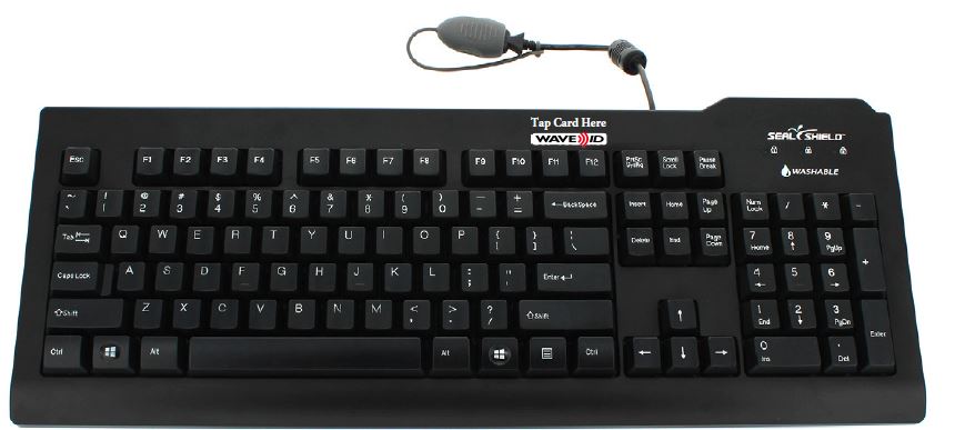 SEAL KEYBOARD 104K IP68 TAP N GO GLOW USB BLK