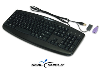 SEAL SHIELD KEYBOARD 105K IP66 PS2 BLK