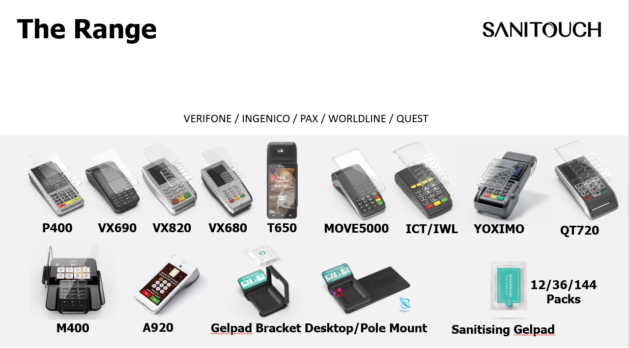 SANITOUCH ANTIMICROBIAL COVER VERIFONE VX820