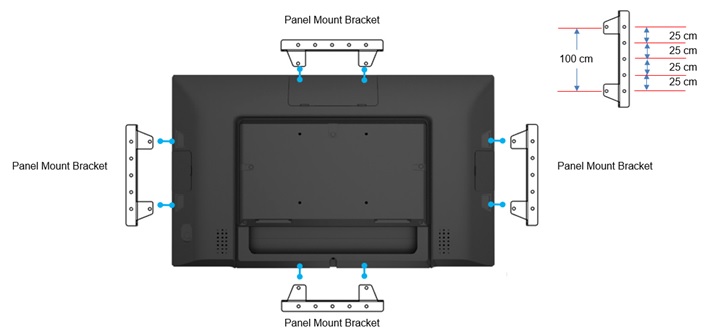 FEC PANEL MOUNT BRACKET FOR PP-9742W/PP-9732W 4/PK