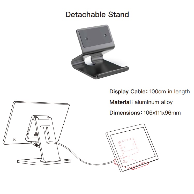 IMIN POS SWAN 1 CDU DETACHABLE DISPLAY STAND