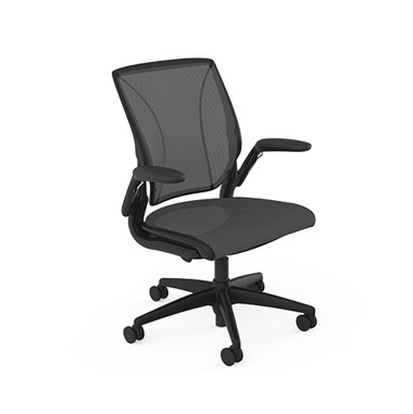 HUMANSCALE CHAIR WORLD ONE ADJUSTABLE ARMS MESH BLACK