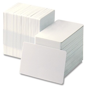 ZEBRA CARDS PVC 15MIL PLAIN 500/BOX WHI